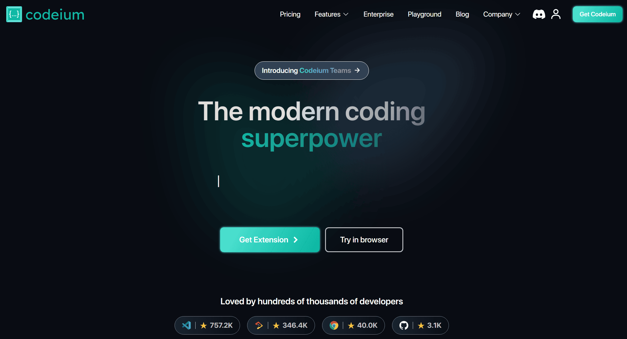 Codeiumのスクリーンショット