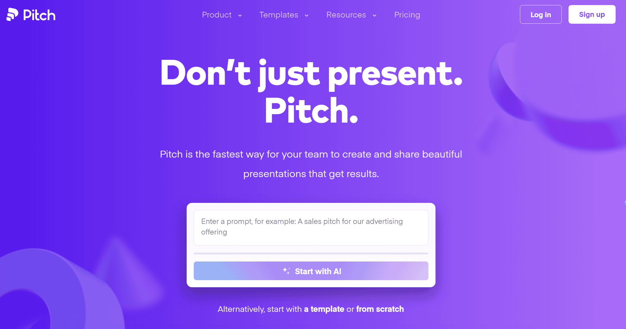 Pitchのスクリーンショット
