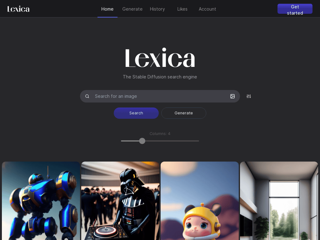 Lexicaのスクリーンショット