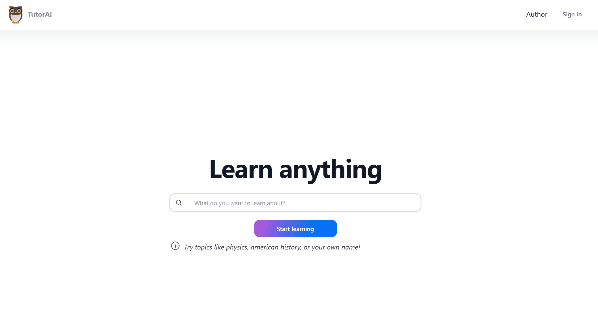 TutorAIのスクリーンショット